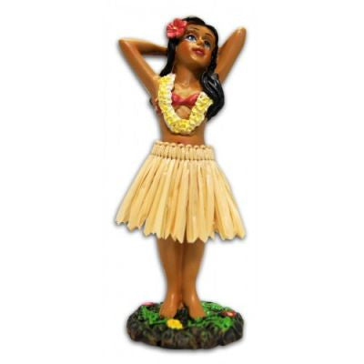 Mini Hula Dashboard Doll - Flower Placing Pose