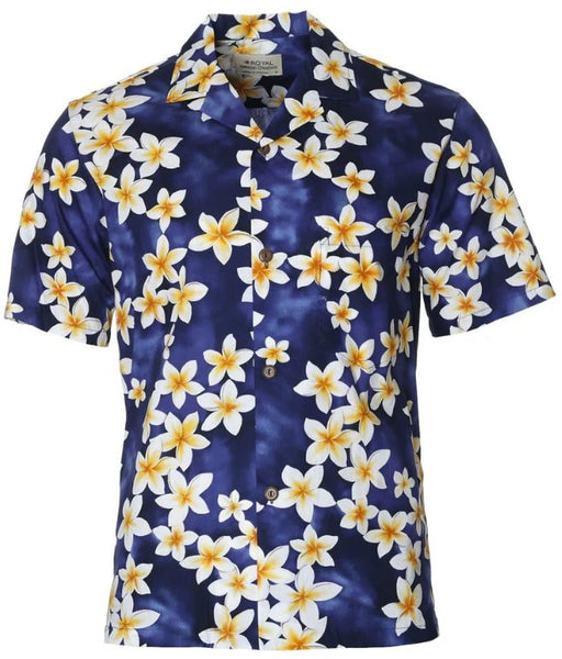 Hawaiian Shirt Tropical Island Plumeria (blue)