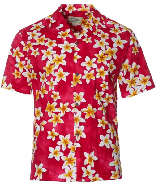 Hawaiian Shirt Tropical Island Plumeria (pink)