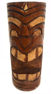 Hawaii Tiki Totem "Laughing" hand carved
