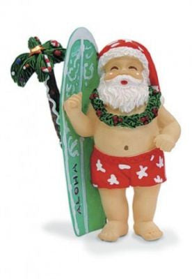 Hawaiian Santa Christmas Ornament