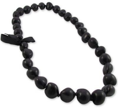 Hawaii Flower Lei "Black Kukui Nut"