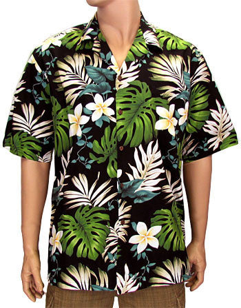 Hawaiian Shirt Palolo Valley (black)