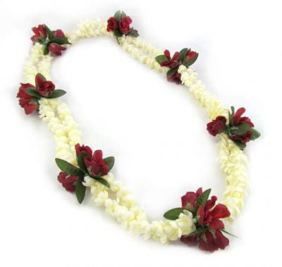 Hawaii Flower Lei "Pikake and Roses" (red)