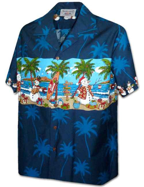 Hawaiian Shirt Christmas (navy)