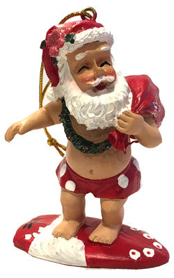 Hawaiian Santa Christmas Ornament